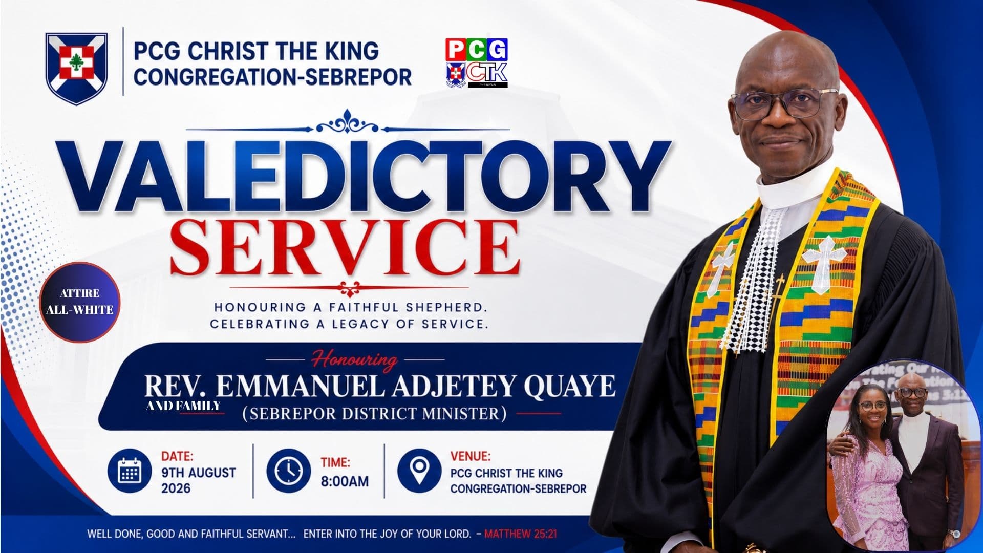 VALEDICTORY SERVICE