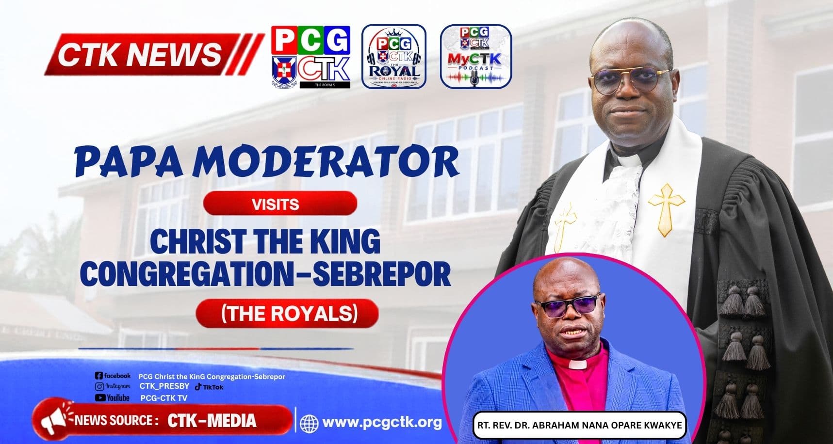 PAPA MODERATOR VISITS CHRIST THE KING CONGREGATION–SEBREPOR